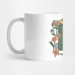 Art Nouveau Letter I, Ornamental Letter I, Art Deco Mug